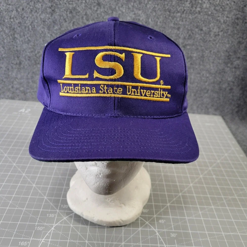 Vintage LSU‎ Tigers Hat SnapBack Purple The Game Louisiana State Cap Taiwan 90s